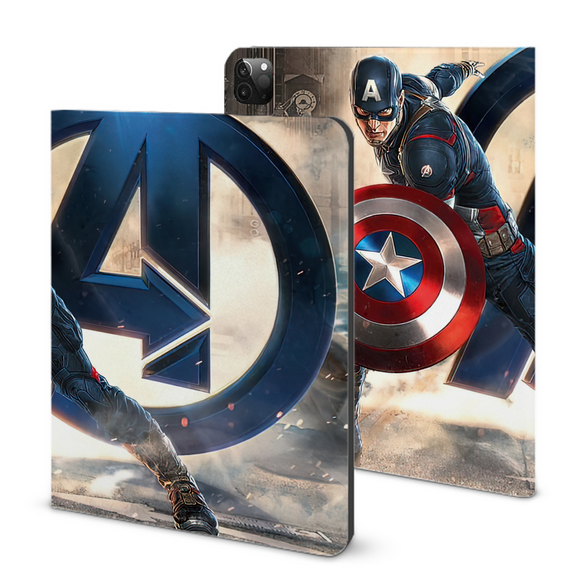 （画像用） アベンジャーズ The Avengers IPadケース ペンホルダー付き ブックスタイルデザイン